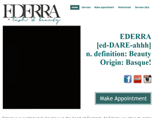 Tablet Screenshot of ederrabeauty.com
